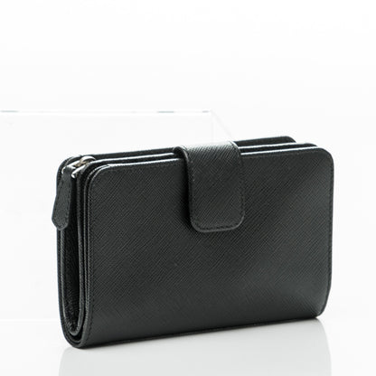 Prada Saffiano Compact Wallet Nero Black 3 of 7