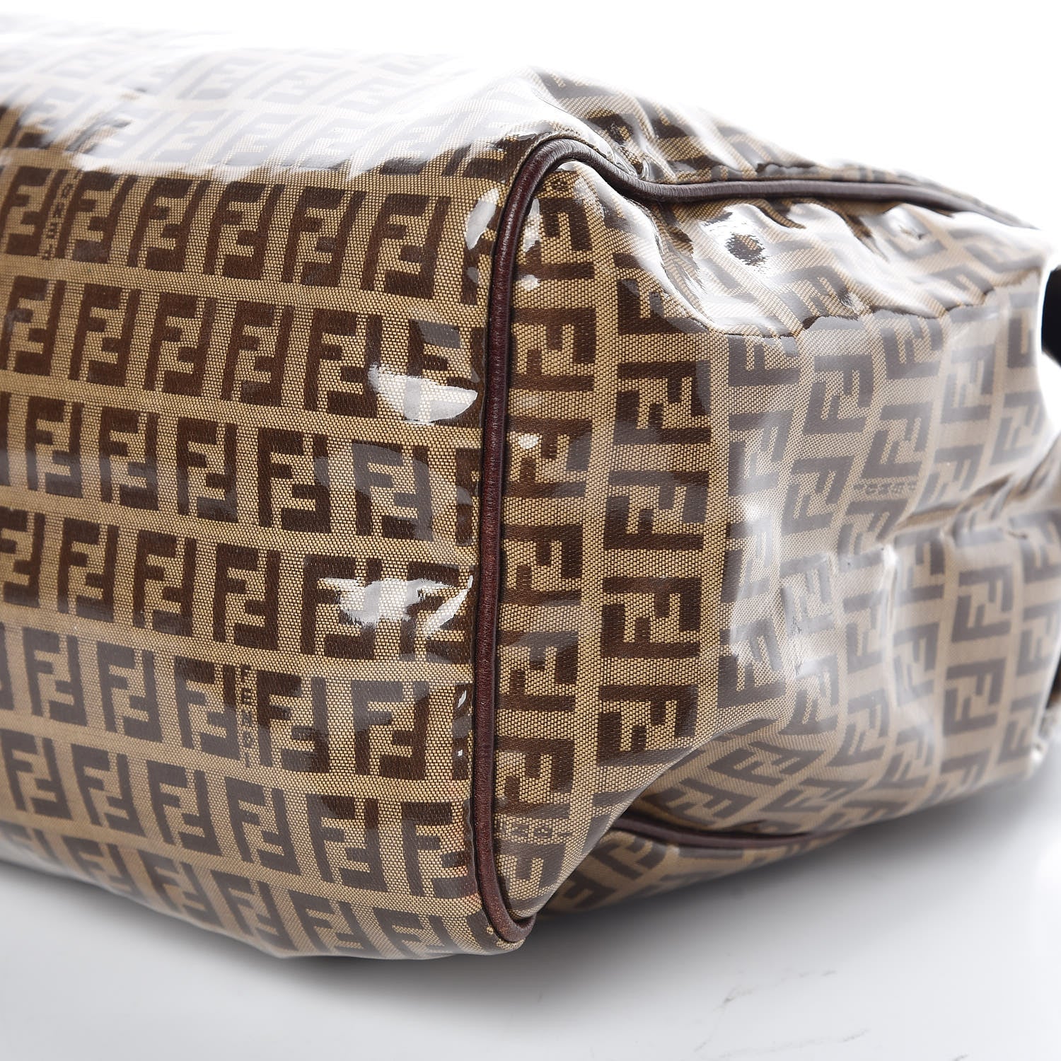 Fendi Vinyl Zucchino Tote Tobacco 13 of 13