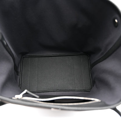Hermes Toile Militaire Negonda Vertical Pockets Garden Party Carbone Black 5 of 9