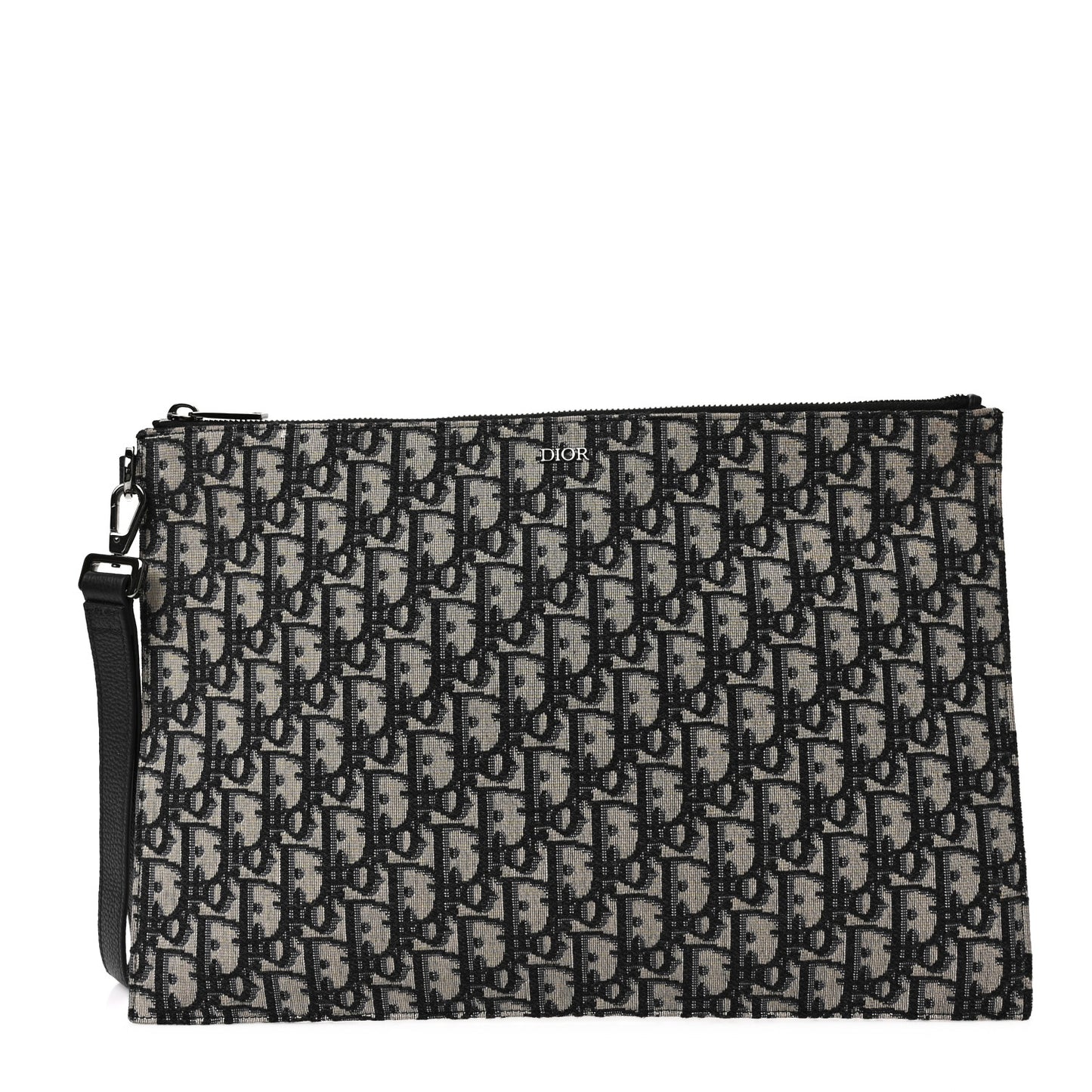 Oblique A4 Flat Pouch Clutch Blue