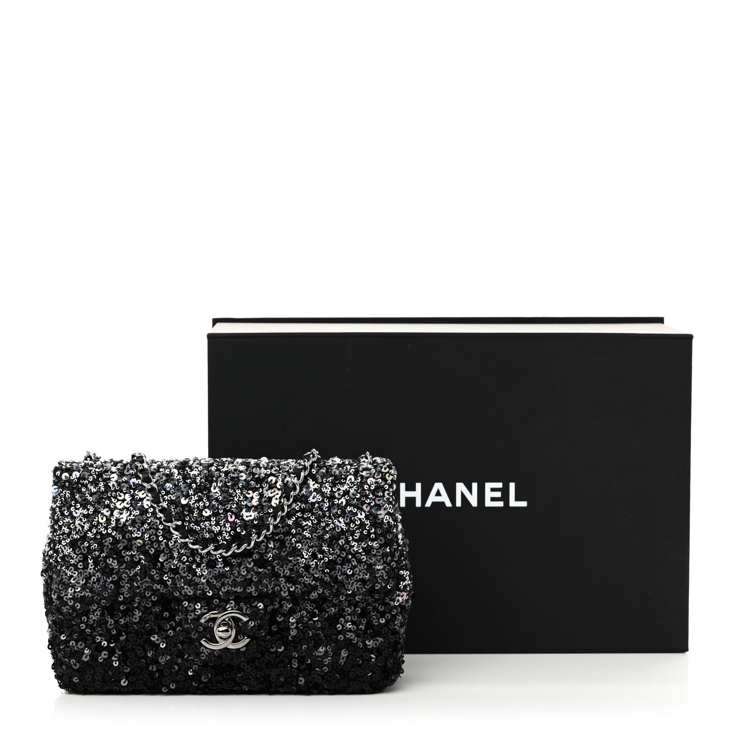 Chanel Shaded Sequins Mini Flap Black 11 of 11