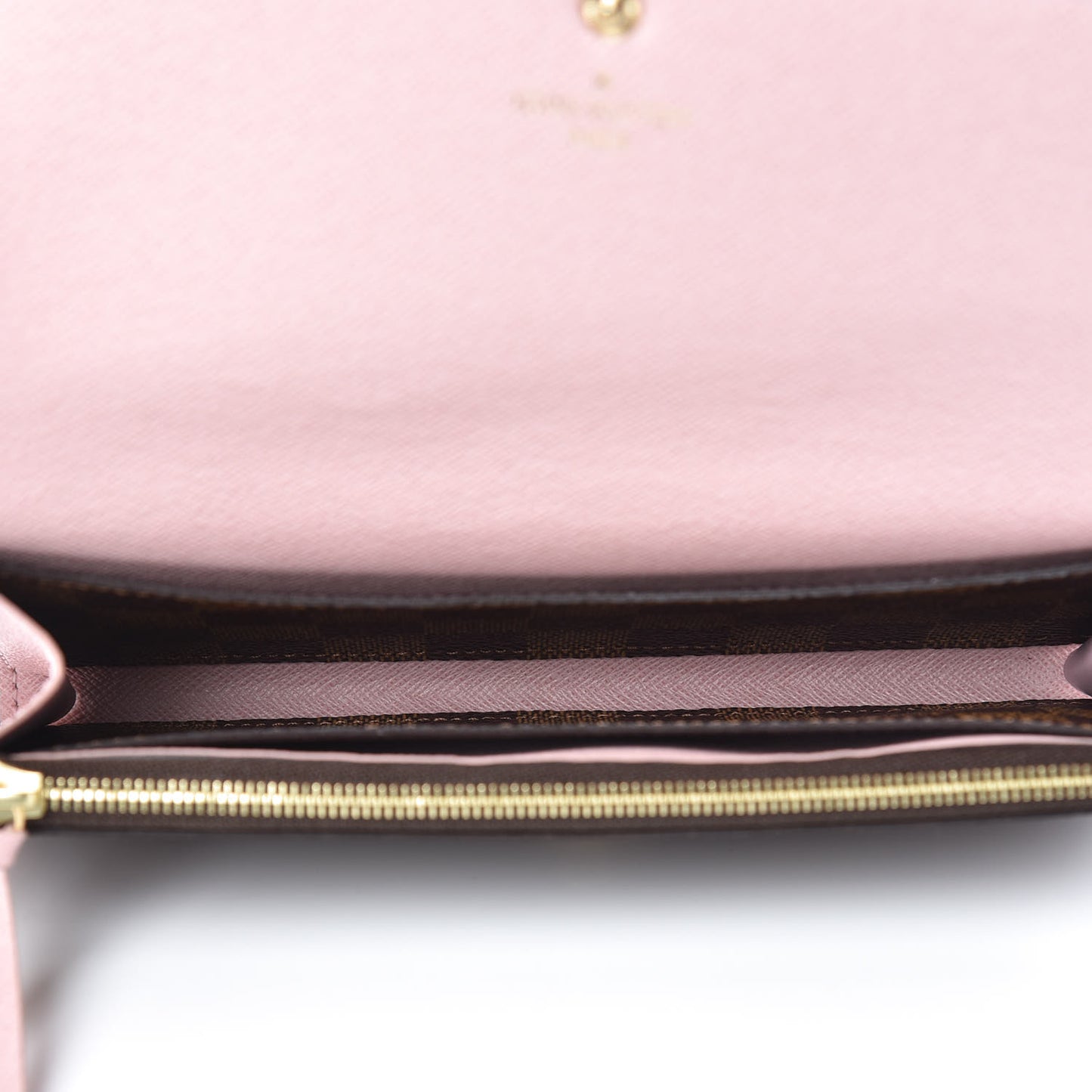 Damier Ebene Emilie Wallet Rose Ballerine