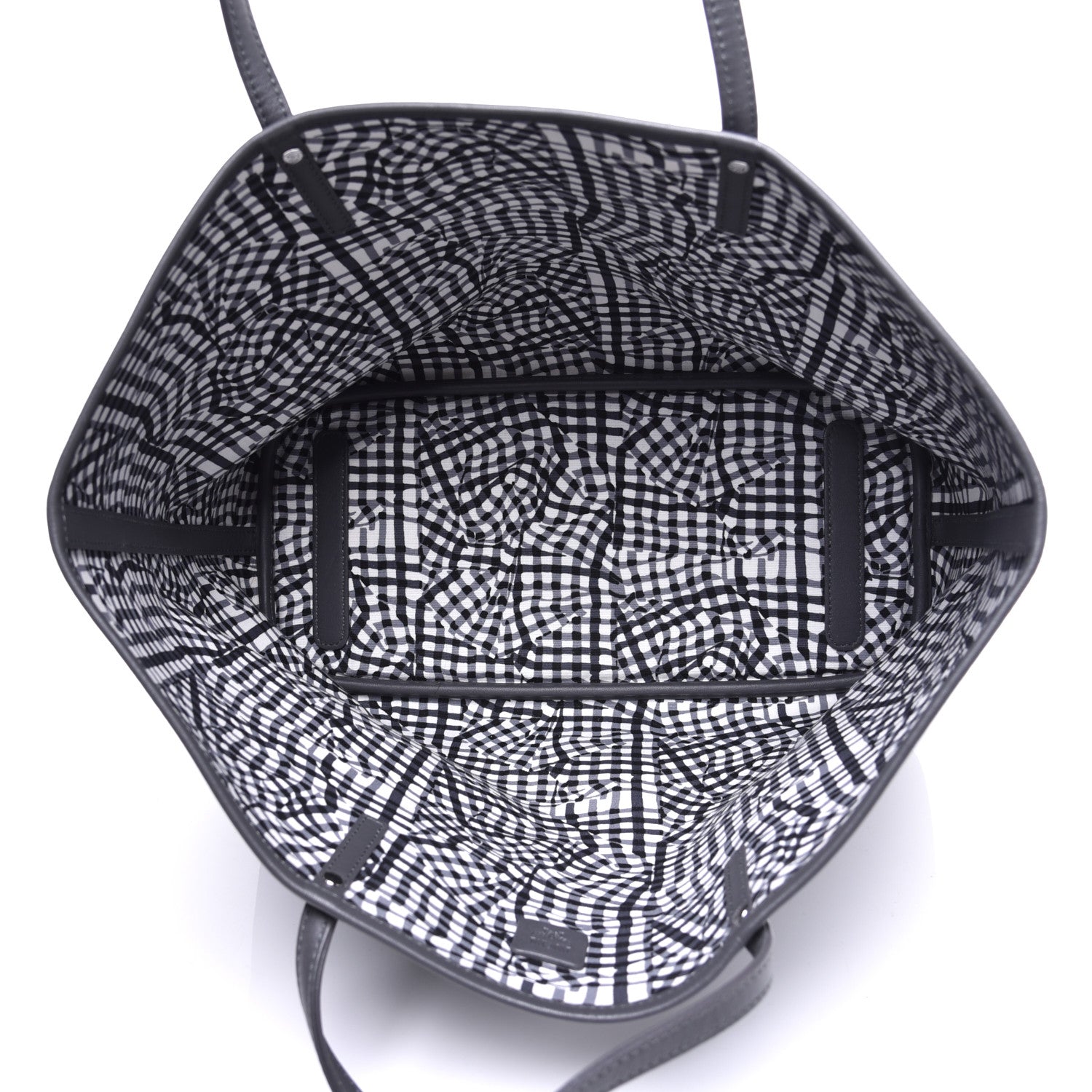 MCM Visetos Medium Reversible Shopper Tote Phantom Grey 9 of 16