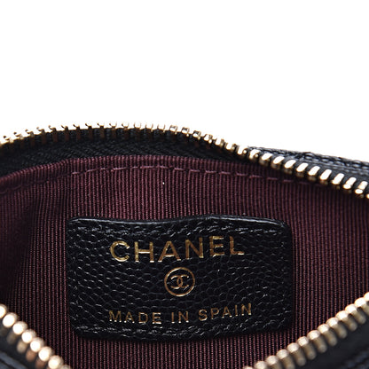 Chanel Caviar Quilted Flap Zip Card Holder Black 6 of 7