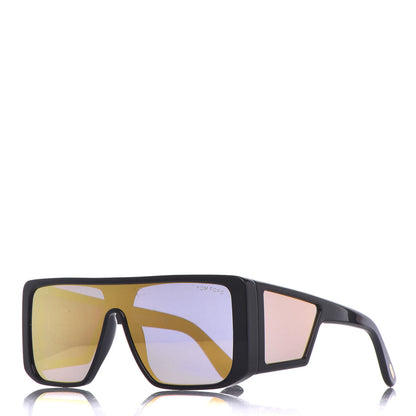 Tom Ford Square Atticus Sunglasses TF710 Black Gold 1 of 8