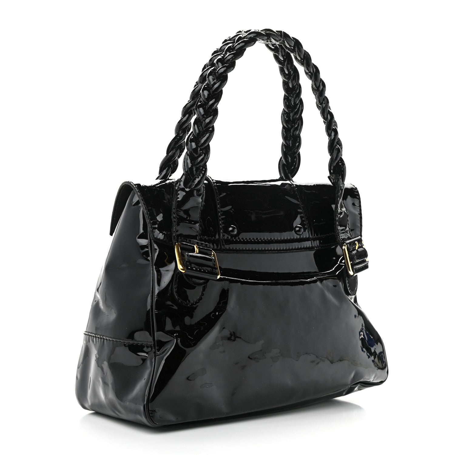Valentino Garavani Patent Large Histoire Black 3 of 12