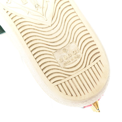 Gucci Calfskin Web Pearl Studded Womens Ace Sneakers 37.5 White 9 of 11