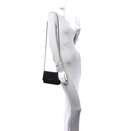 Chanel Lambskin Quilted Wallet On Chain WOC Black 2 of 12