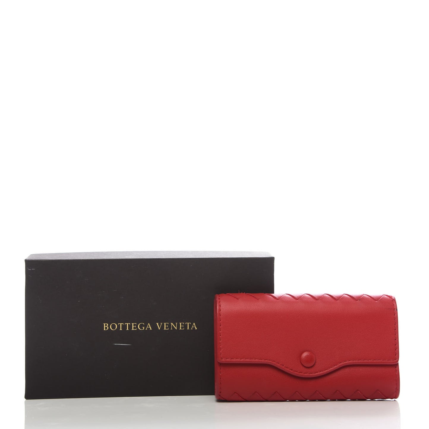 Nappa Intrecciato 6 Key Holder Red