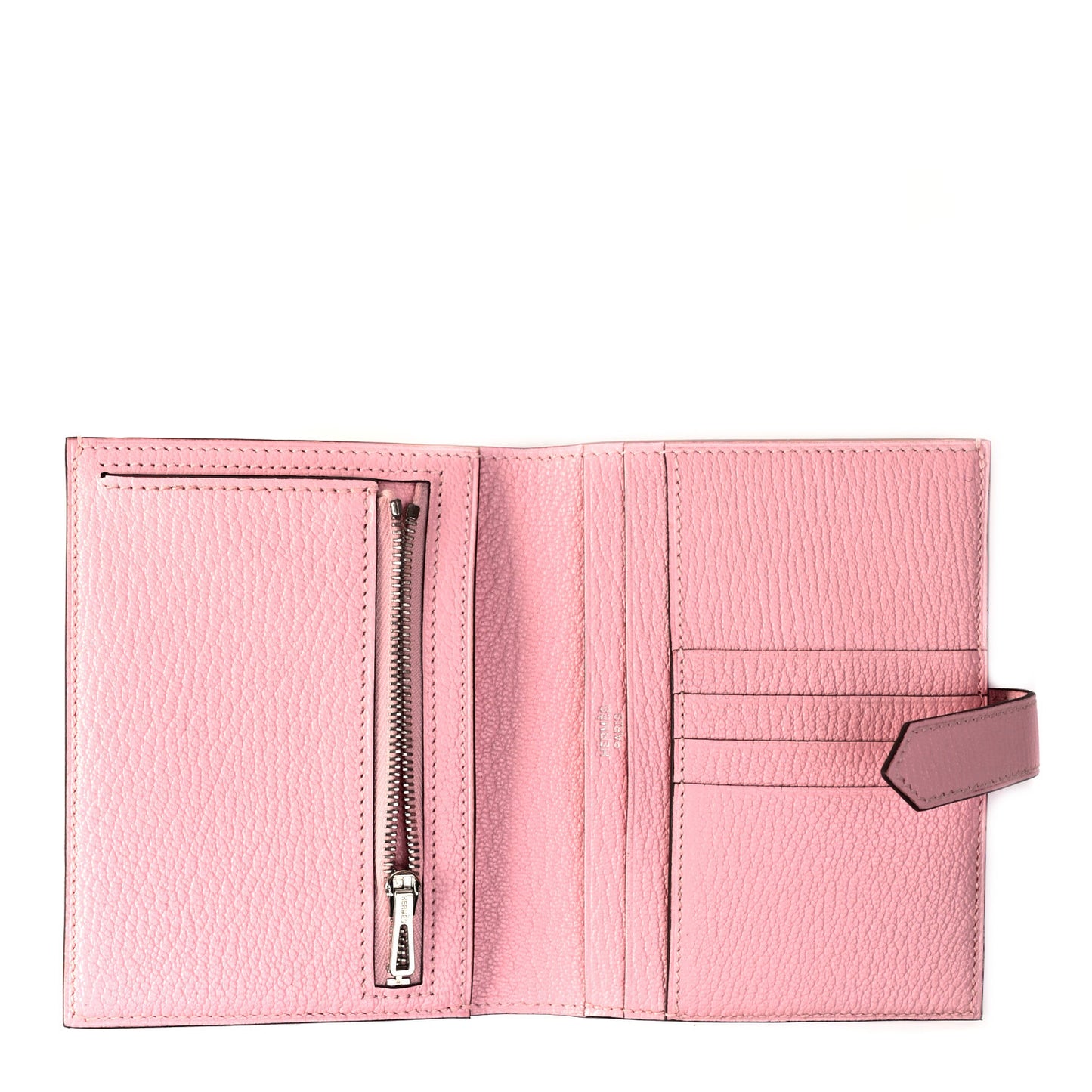 Chevre Mysore Bearn Compact Wallet Rose Sakura