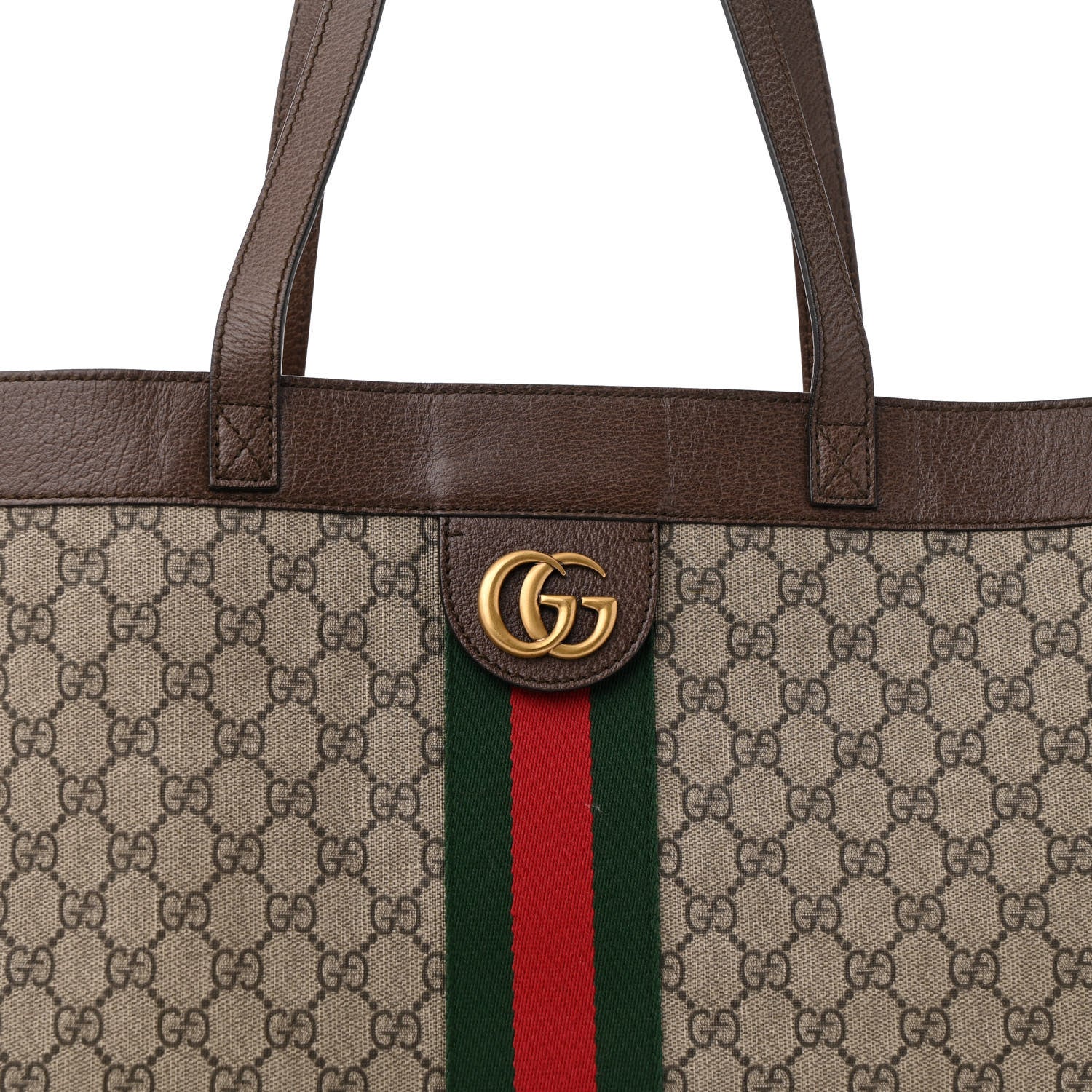Gucci X DISNEY GG Supreme Monogram Web Three Little Pigs Large Ophidia Tote Beige New Acero 8 of 12