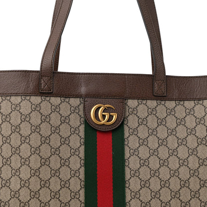 Gucci X DISNEY GG Supreme Monogram Web Three Little Pigs Large Ophidia Tote Beige New Acero 8 of 12