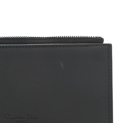 Christian Dior Ultra Matte Calfskin Saddle Chain Wallet Pouch Black 13 of 14