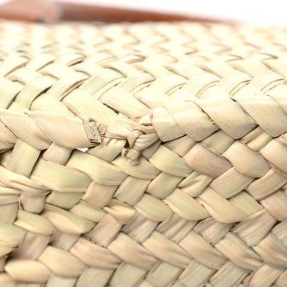 Chloe Raffia Small Grain Calfskin Medium Marcie Basket Tan 12 of 12