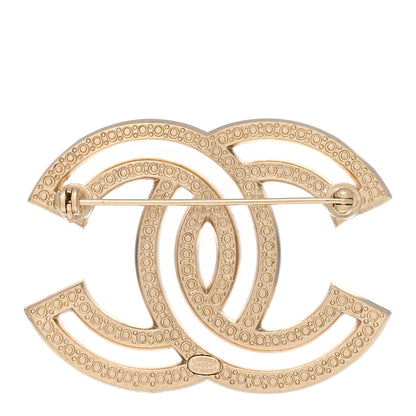 Chanel Crystal CC Brooch Light Gold 3 of 5