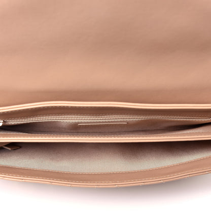 Chanel Calfskin Quilted Enchained Clutch Beige 5 of 9