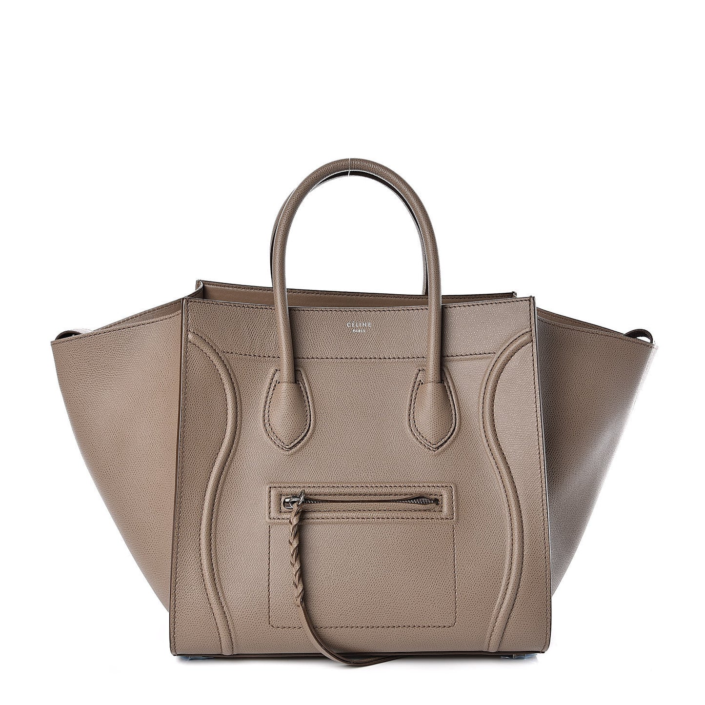 Grained Calfskin Medium Phantom Luggage Taupe