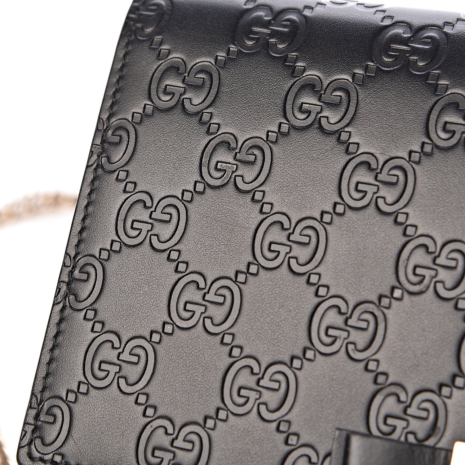 Gucci Guccissima Signature Bowy Chain Wallet Black 11 of 15