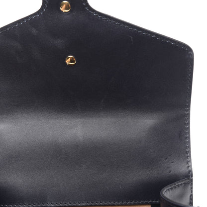 Gucci Calfskin Mini Sylvie Chain Shoulder Bag Navy 10 of 12