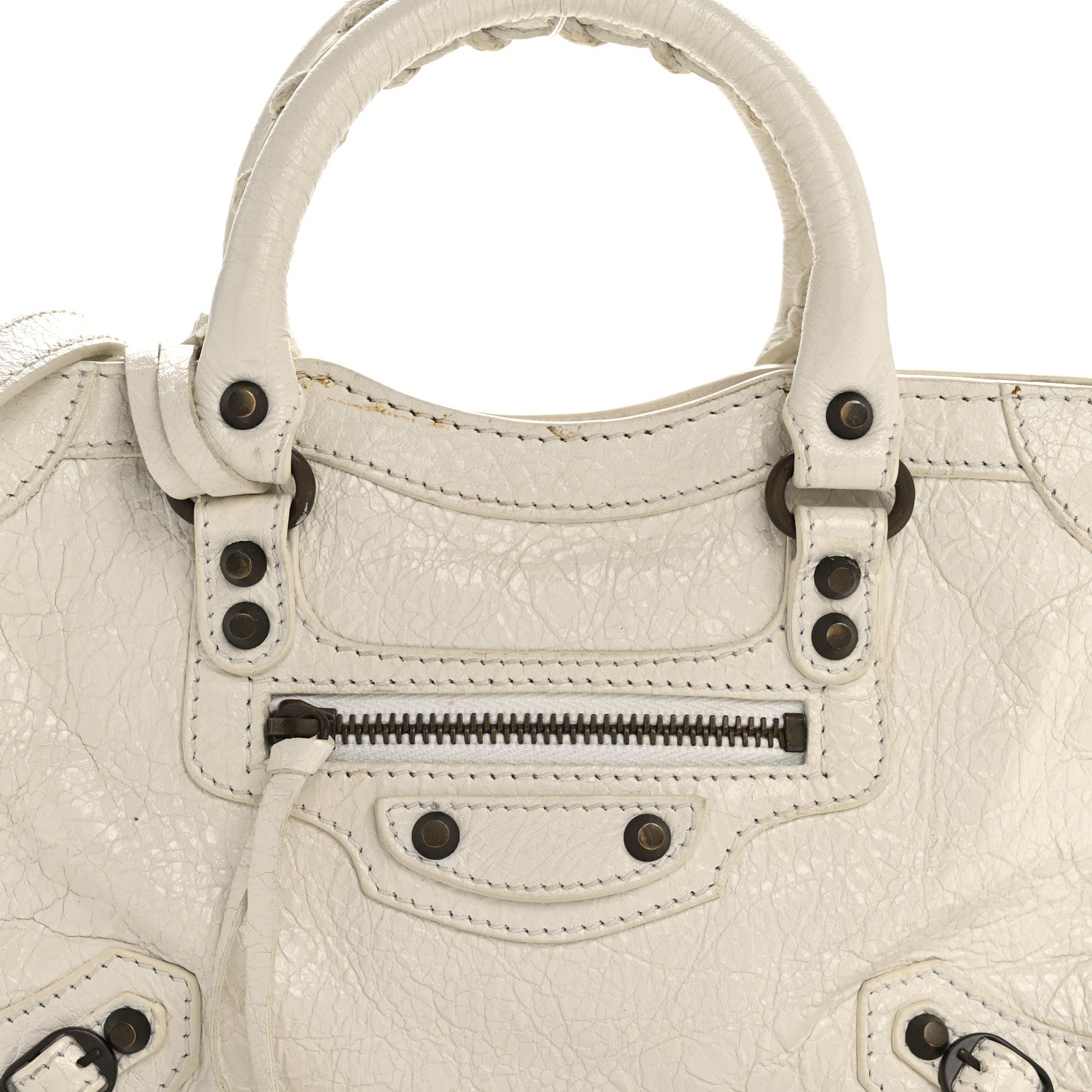 Balenciaga Agneau Classic Hardware Nano City White 9 of 14