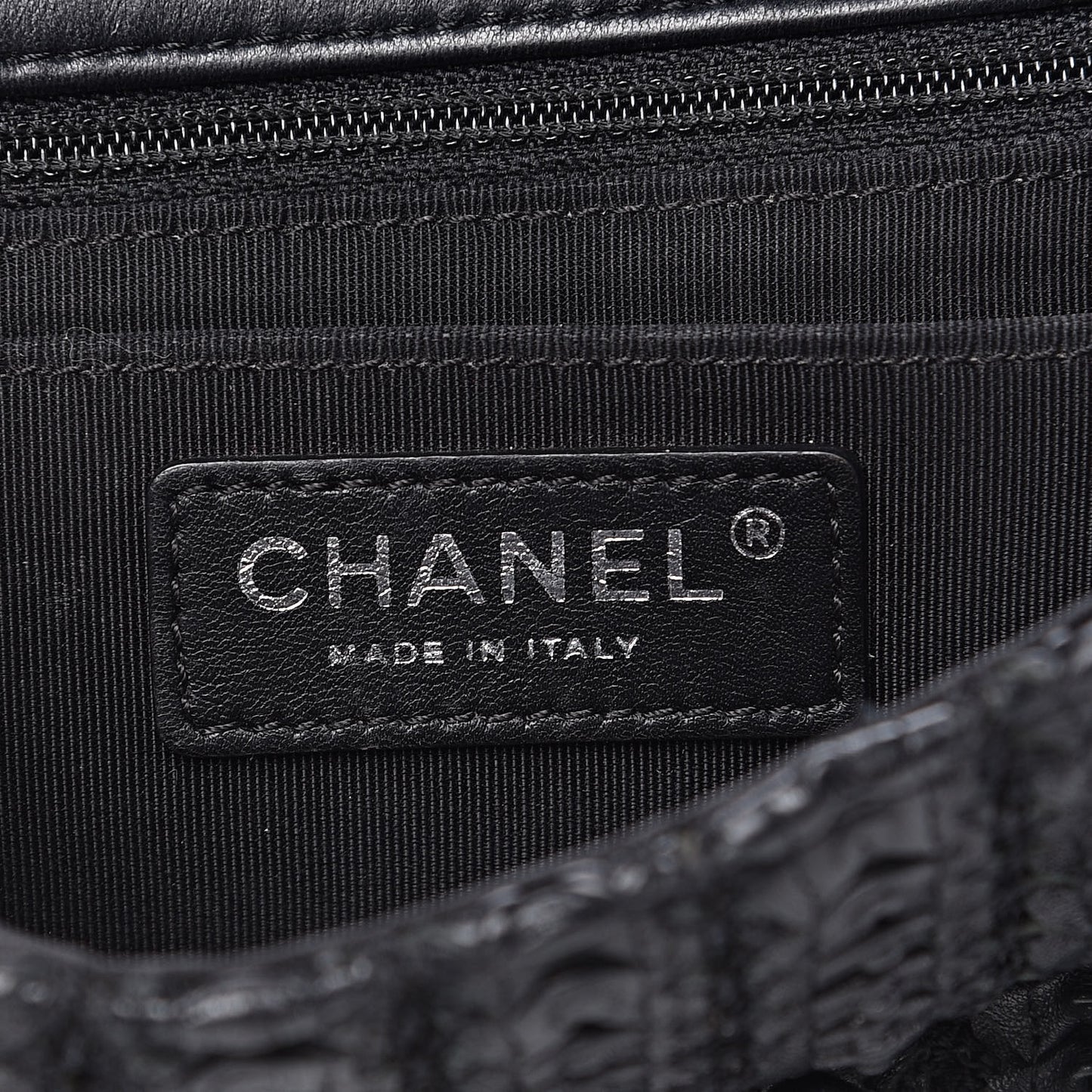 Lambskin Embroidered Mini Flap Black