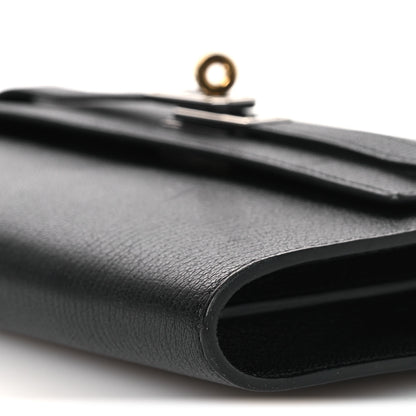 Hermes Chevre Chamkila Kelly Wallet To Go Black 9 of 11