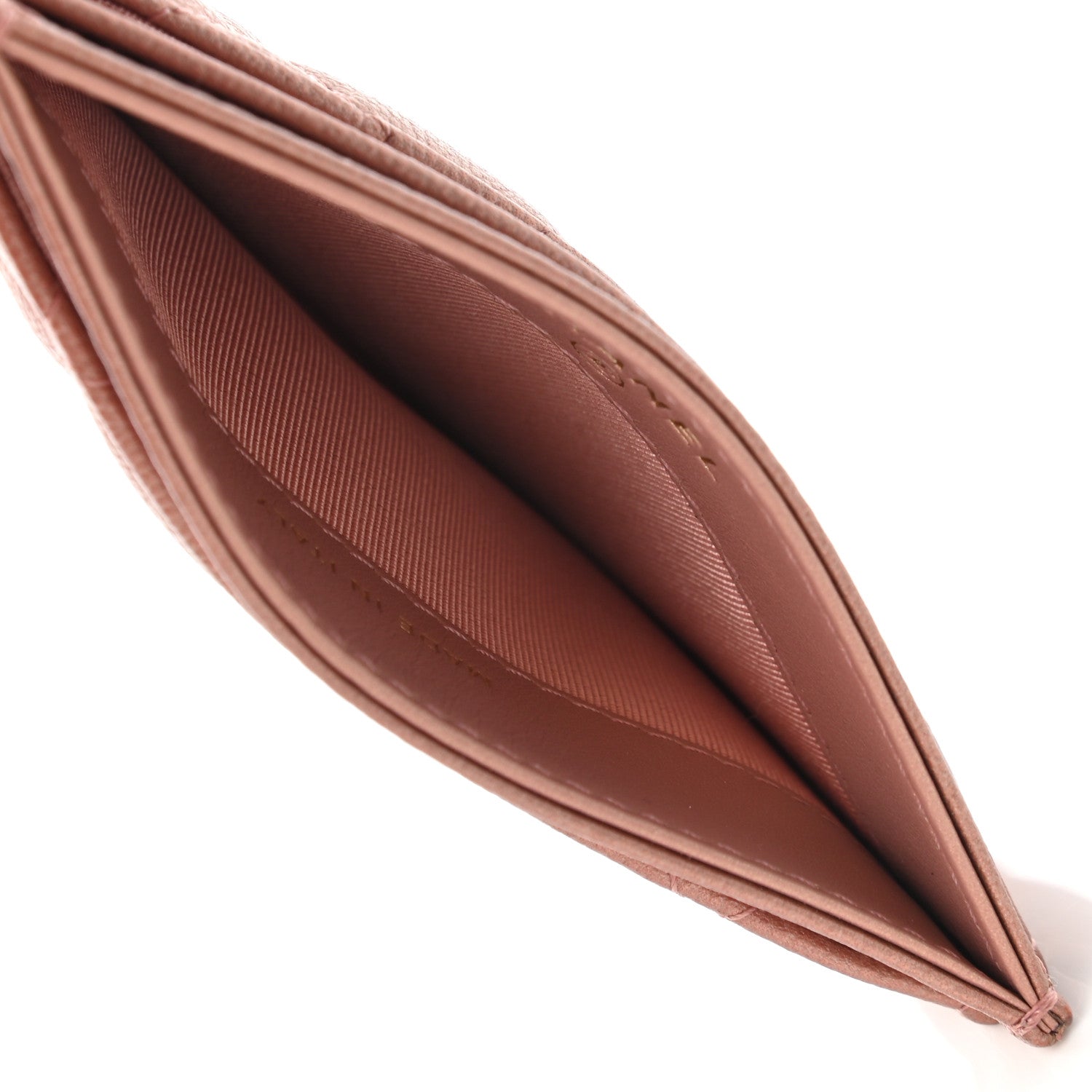 Chanel Metallic Caviar Quilted Reissue Card Holder Rose Gold 5 of 8