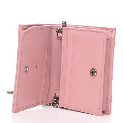 Gucci Calfskin Matelasse GG Marmont Mini Wallet On Chain Wild Rose 5 of 10