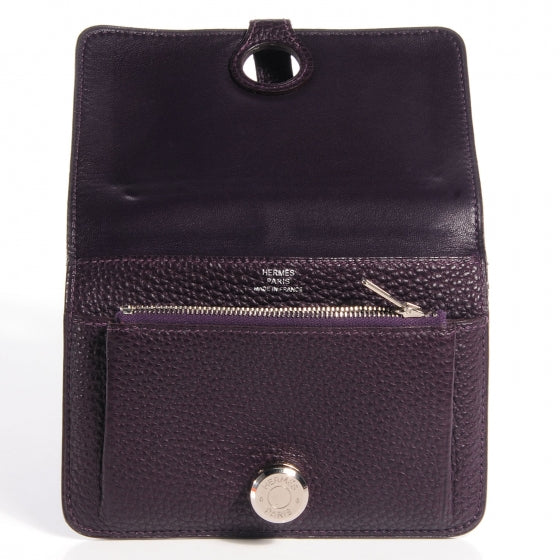 Hermes Togo Dogon Compact Wallet Raisin 6 of 8