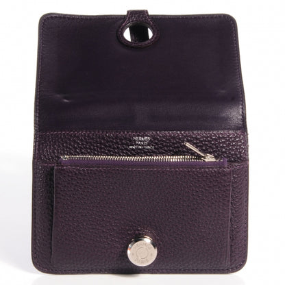 Hermes Togo Dogon Compact Wallet Raisin 6 of 8