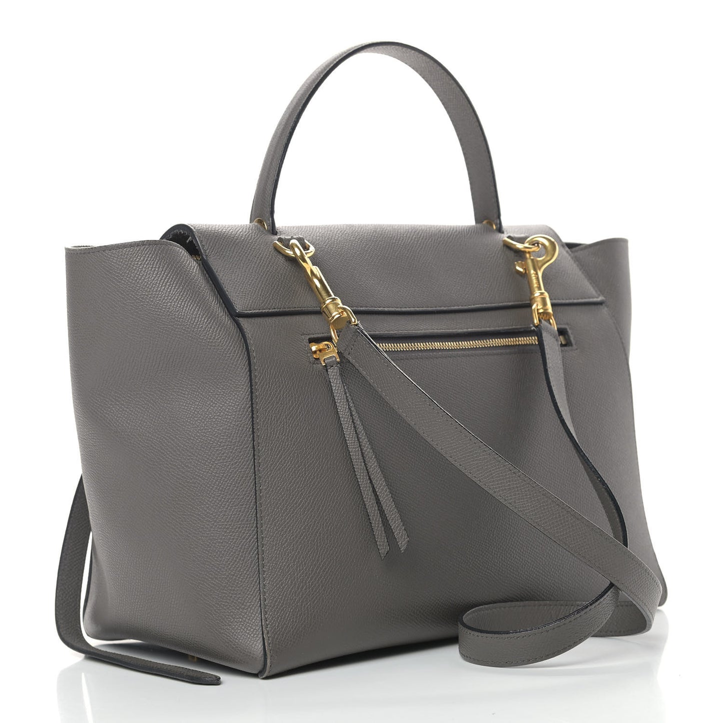 Grained Calfskin Mini Belt Bag Grey