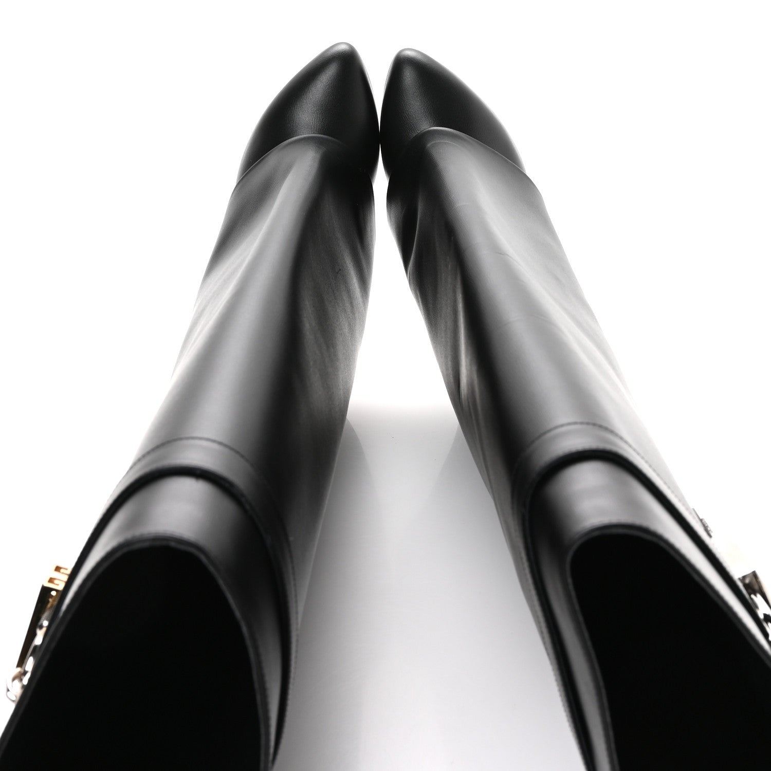 Givenchy Calfskin Shark Lock Wide Fit Pant Boots 37 Black 2 of 8