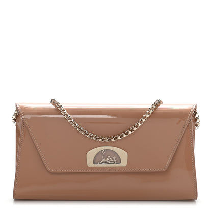 Christian Louboutin Patent Vero Dodat Clutch Nude 1 of 10