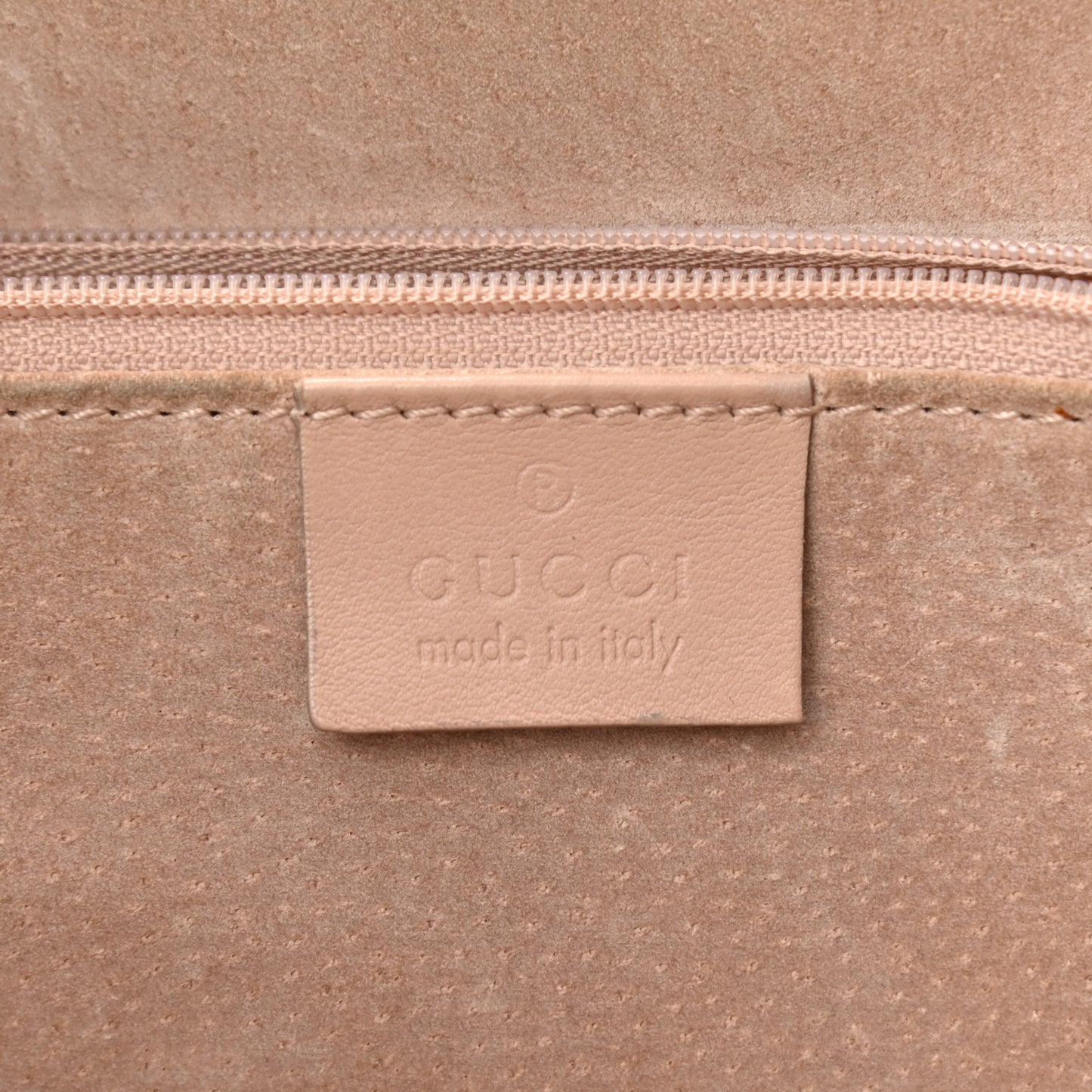 Calfskin Loop Bucket Tote Beige
