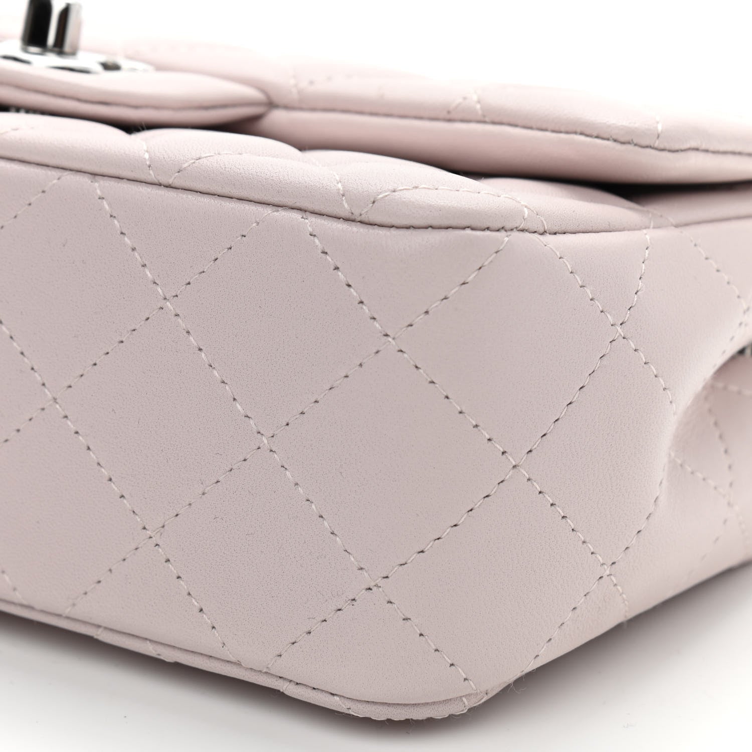 Chanel Lambskin Quilted Mini Rectangular Flap Light Purple 10 of 11