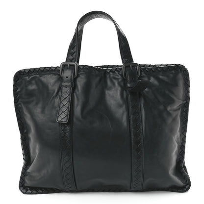 Bottega Veneta Calfskin Intrecciato Briefcase Black 1 of 12