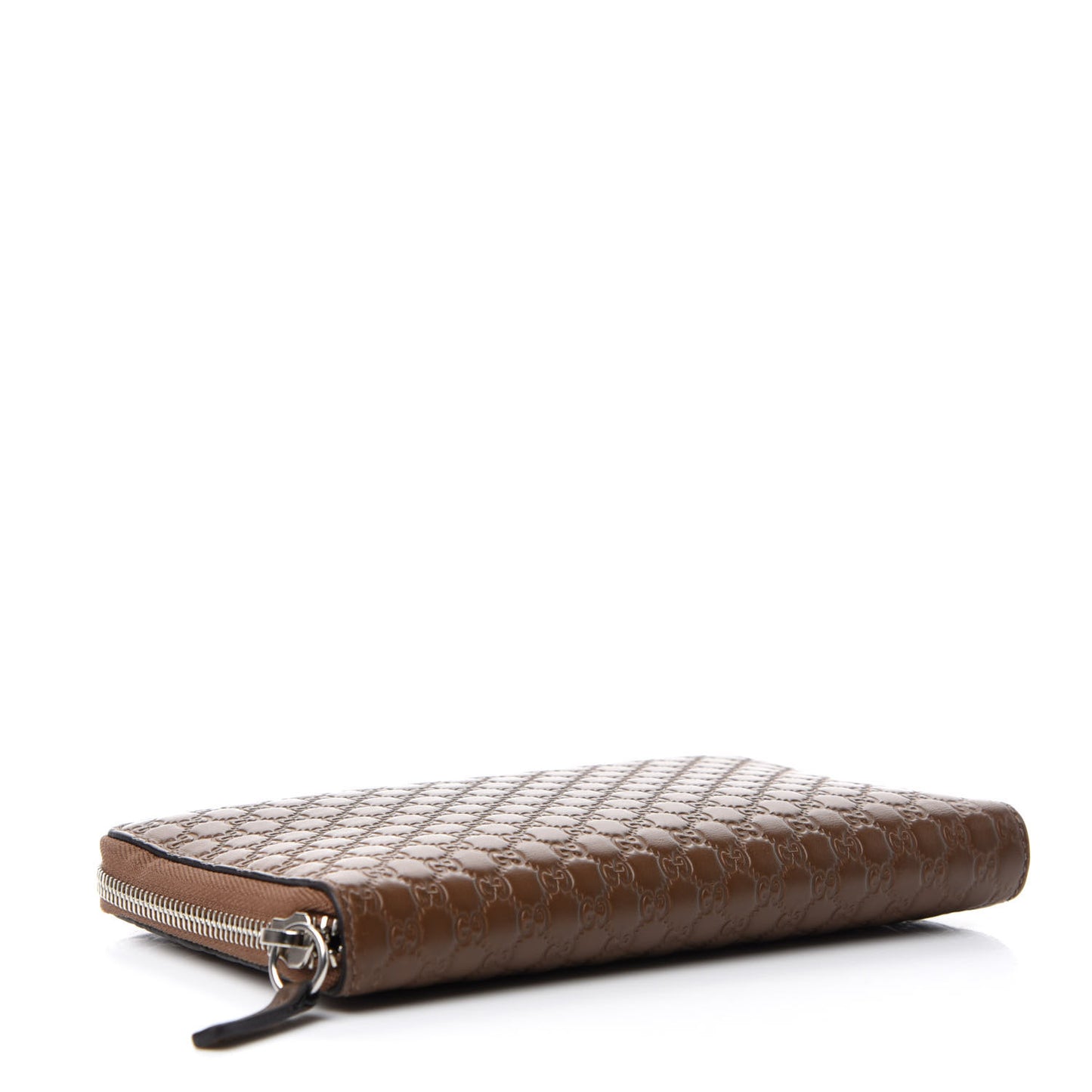 Microguccissima Large Zip Around Organizer Wallet Acero