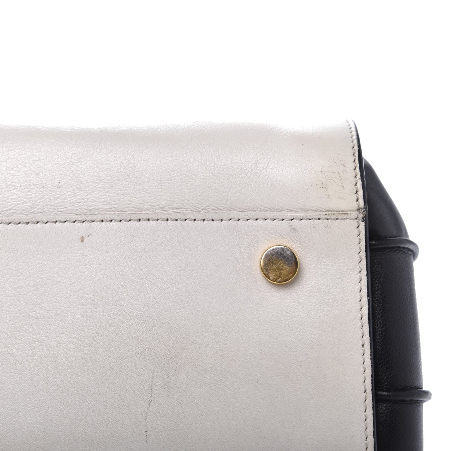 Saint Laurent Calfskin Small Sac De Jour White Black 9 of 18
