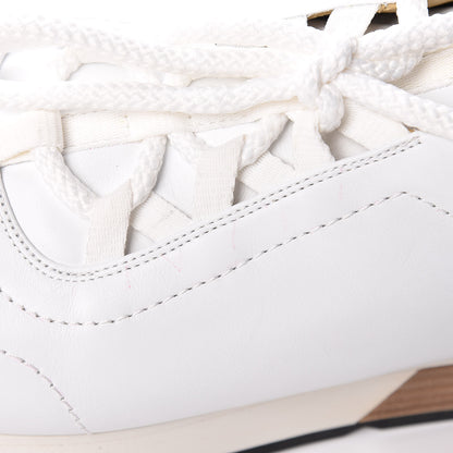 Hermes Suede Goatskin Calfskin Mens Miles Sneakers 43.5 White Gold 12 of 14