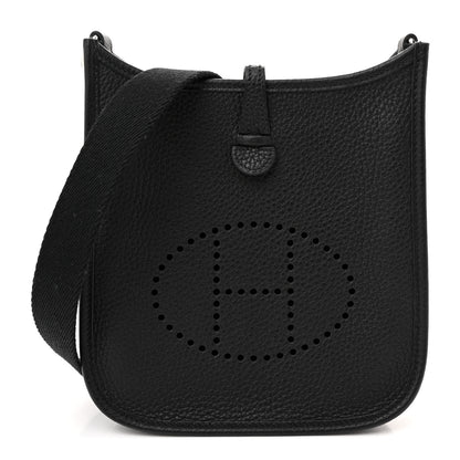 Hermes Taurillon Clemence Evelyne TPM Black 1 of 10