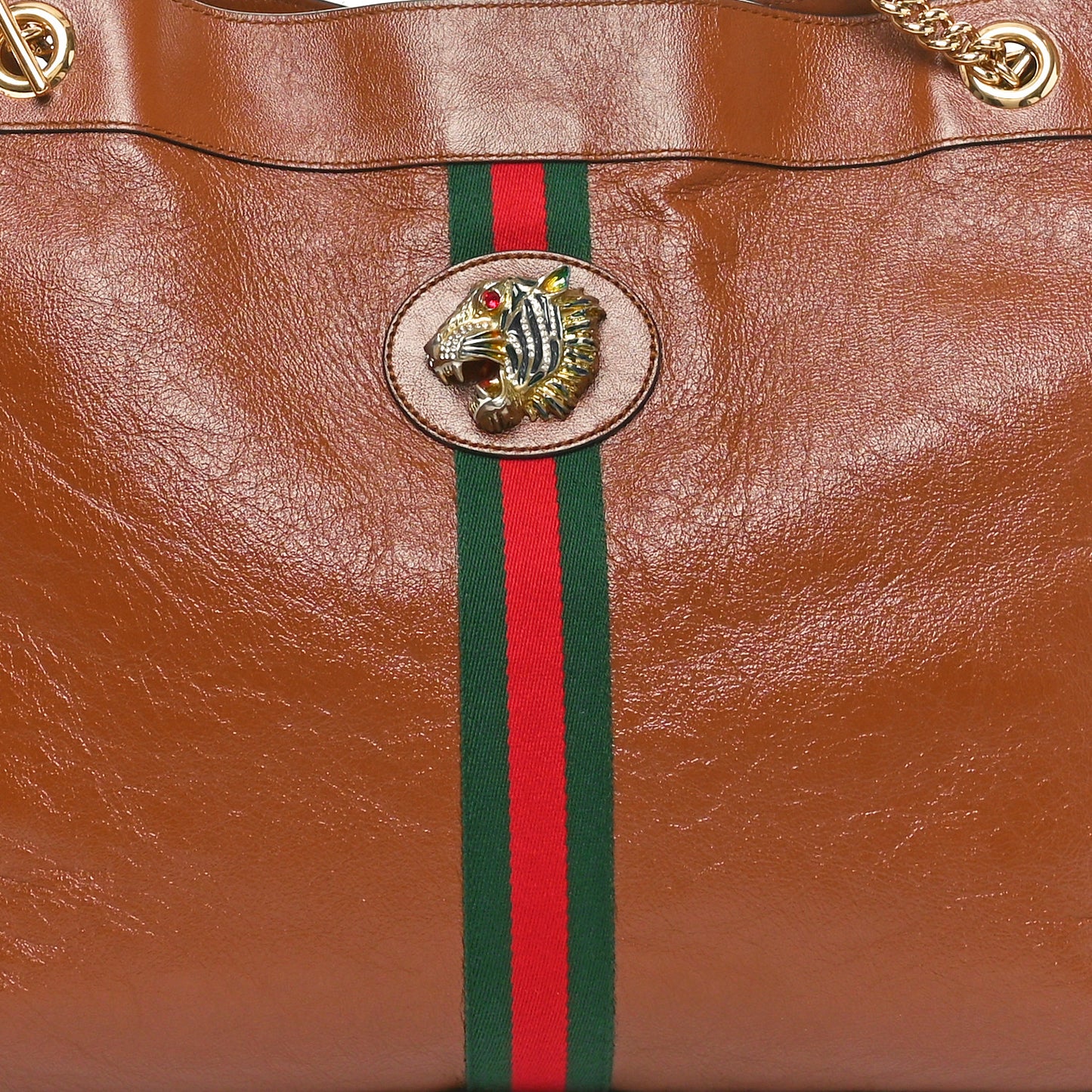 Calfskin Large Rajah Chain Tote Cuir