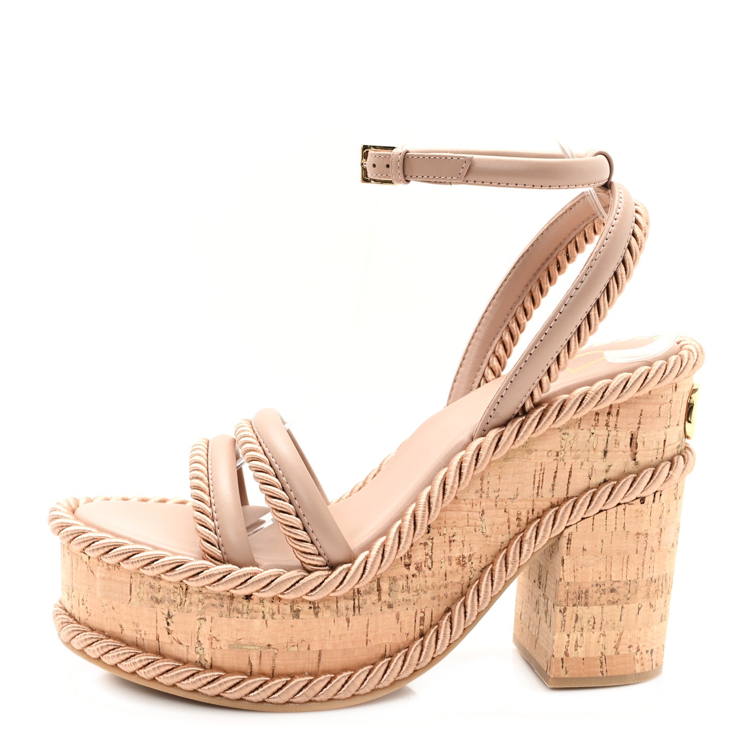 Valentino Garavani Calfskin Vlogo Summerblocks Platform Sandals 40 Rose Cannelle 1 of 9