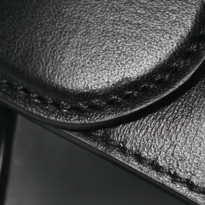 Chloe Grained Calfskin Embroidered Star Small Marcie Saddle Bag Black 10 of 14