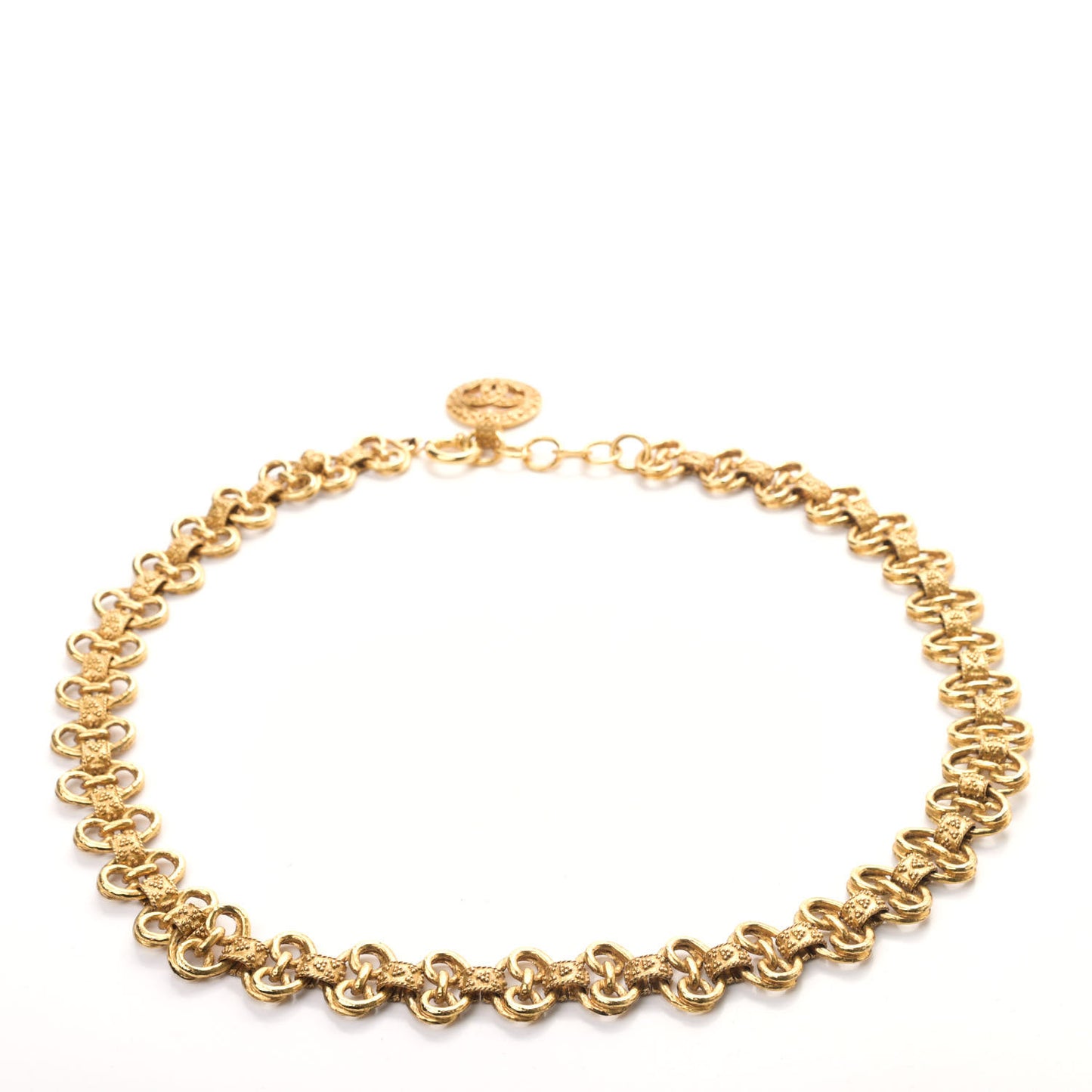 Metal Chain CC Belt Gold