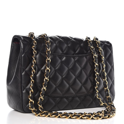 Chanel Lambskin Quilted Jumbo Single Flap Black 4 of 9