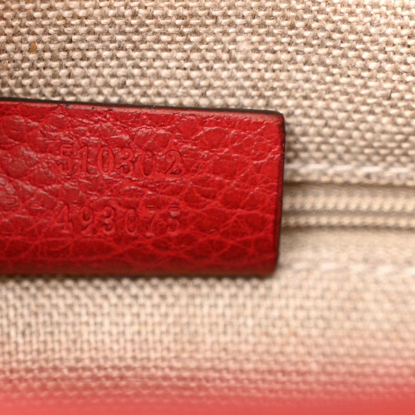 Dollar Calfskin Interlocking G Top Handle Shoulder Bag Red