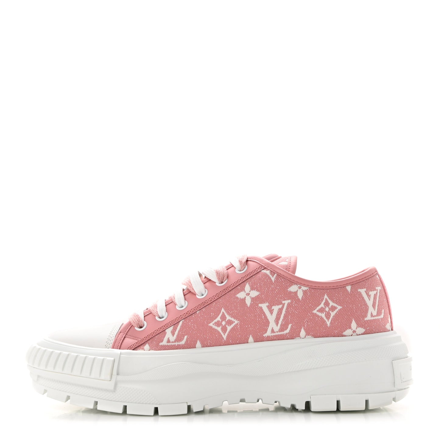 Denim Monogram Squad Sneakers 39.5 Pink