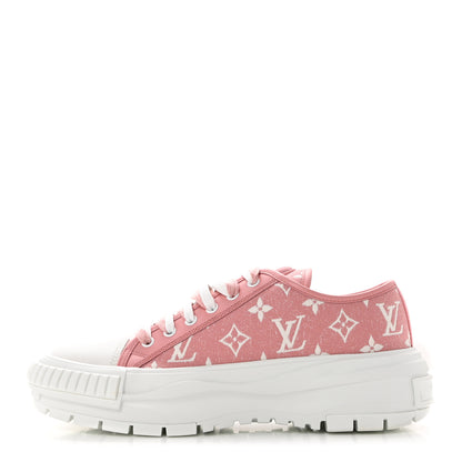 Louis Vuitton Denim Monogram Squad Sneakers 39.5 Pink 1 of 8
