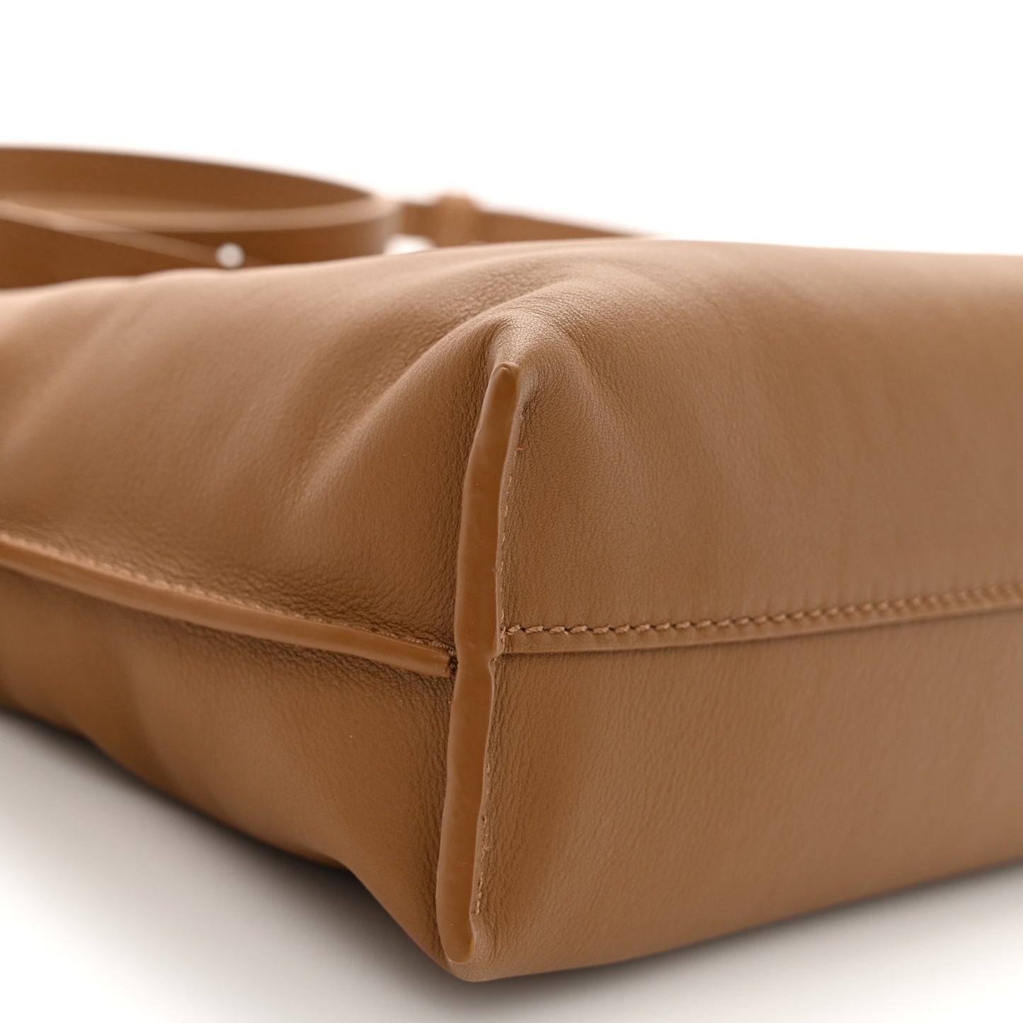 X SUNA FUJITA Nappa Flamenco Knot Clutch Brown
