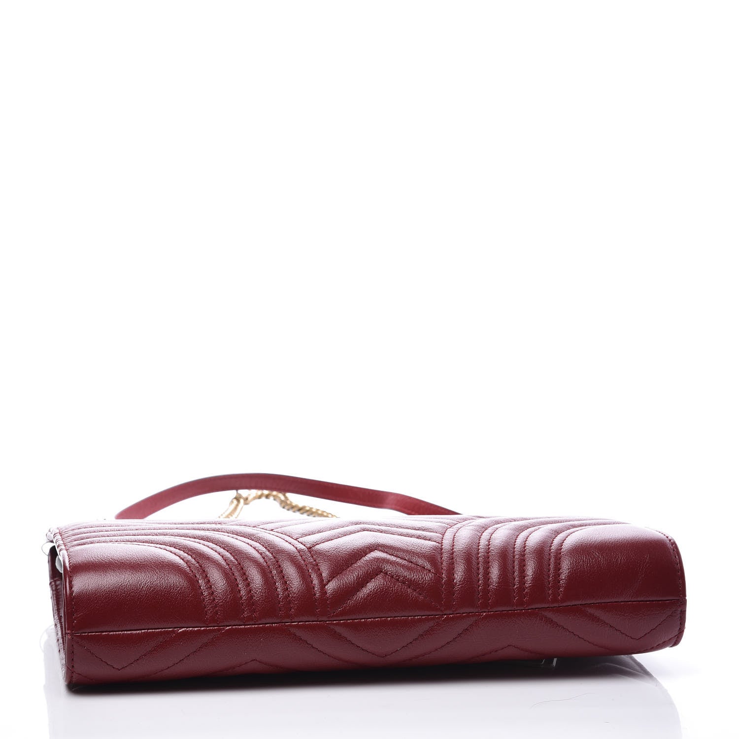 Gucci Azalea Calfskin Matelasse Heart Medium GG Marmont Slim Shoulder Bag Romantic Cerise 3 of 10